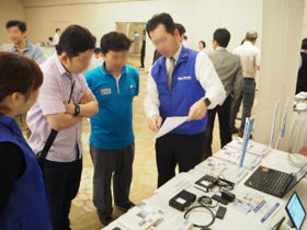 Product exhibition at the fair in Singapore